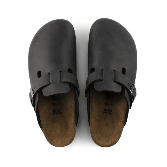 Birkenstock Unisex Boston BS Oiled Leather Clog Sandal - Black main image 4